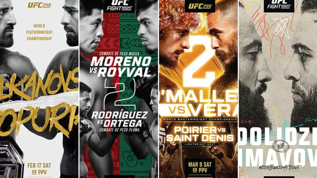 Artistic Expressions in UFC: A Look at 2024 Event Posters